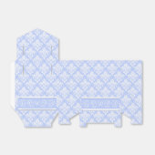 Favoriete/geschenkdoos - Wedgewood Blue Damask Bedankdoosjes (Uitgevouwen)