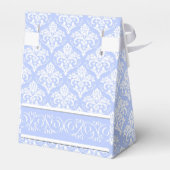 Favoriete/geschenkdoos - Wedgewood Blue Damask Bedankdoosjes (Achterkant)