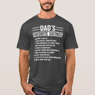Favoriete Gezegden Mannen pap Fijne vaderdag T-shirt