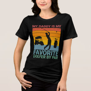 Favoriete golfer per par voor vader's Tri-Blend shirt
