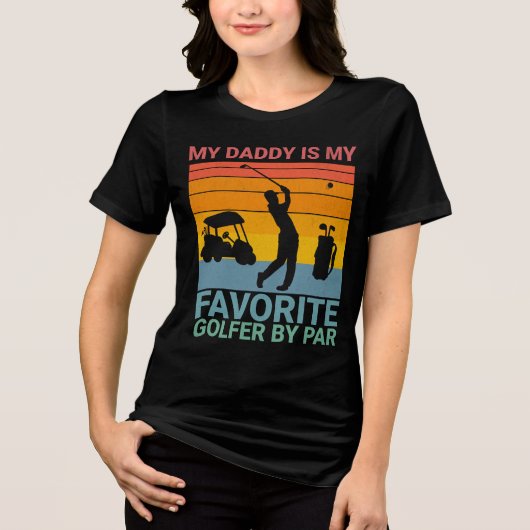 Favoriete golfer per par voor vader's Tri-Blend shirt (Voorkant)