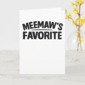 Favoriete Grappige Grootouder-Kleinkind van Meemaw Kaart (Gele Bloem)