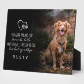 Favoriete Groet Lastigste Afscheid Huisdierherdenk Fotoplaat (Zijkant)