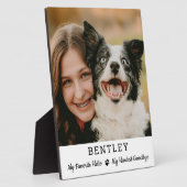 Favoriete Hallo Aangepaste foto-foto van Pet Dog M Fotoplaat (Zijkant)
