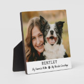 Favoriete Hallo Aangepaste hond Foto Pet Memorial Fotoplaat (Voorkant)