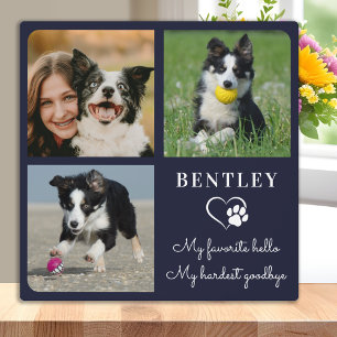 Favoriete Hallo Aangepaste huisdierhond Herdenking Fotoplaat