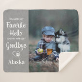 Favoriete Hallo Dog Custom Pet Memorial Sherpa Deken (Voorkant (horizontaal))