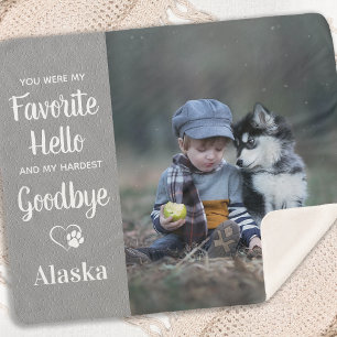 Favoriete Hallo Dog Custom Pet Memorial Sherpa Deken