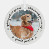 Favoriete Hallo Harde afscheid Foto Pet Memorial Glas Ornament (Achterkant)