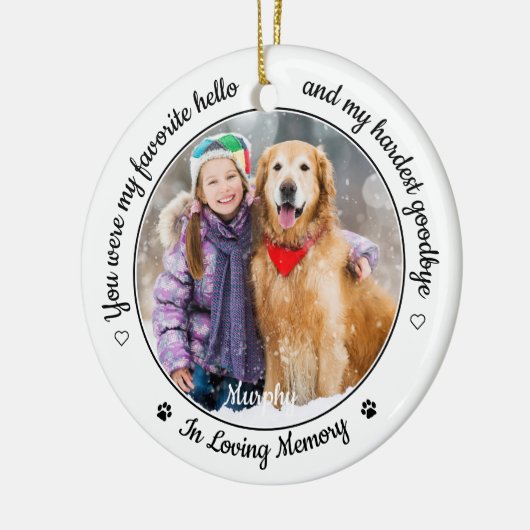 Favoriete Hallo Harde afscheid Foto Pet Memorial Keramisch Ornament (Links)
