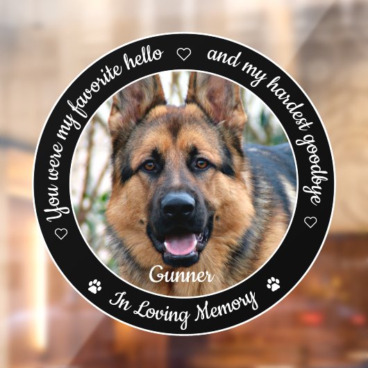 Favoriete Hallo Harde afscheid Foto Pet Memorial Raamsticker (Vel 2)
