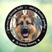 Favoriete Hallo Harde afscheid Foto Pet Memorial Raamsticker (Vel 3)