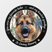 Favoriete Hallo Harde afscheid Foto Pet Memorial Raamsticker (Vel)