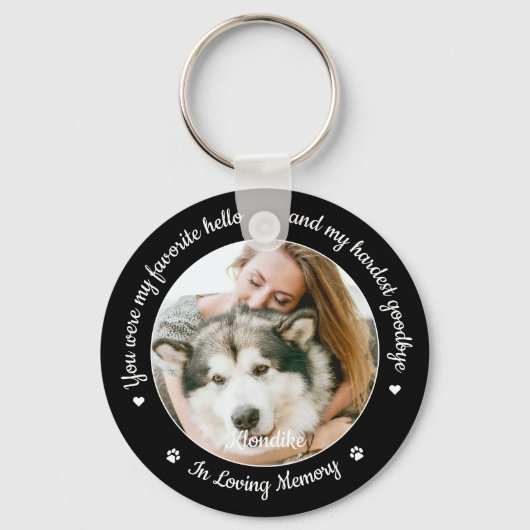 Favoriete Hallo Harde afscheid Foto Pet Memorial Sleutelhanger (Achterkant)