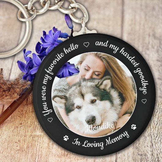 Favoriete Hallo Harde afscheid Foto Pet Memorial Sleutelhanger