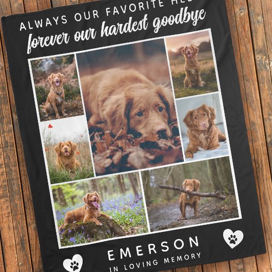 Favoriete Hallo Harde Dog Foto Collage Fleece Deken