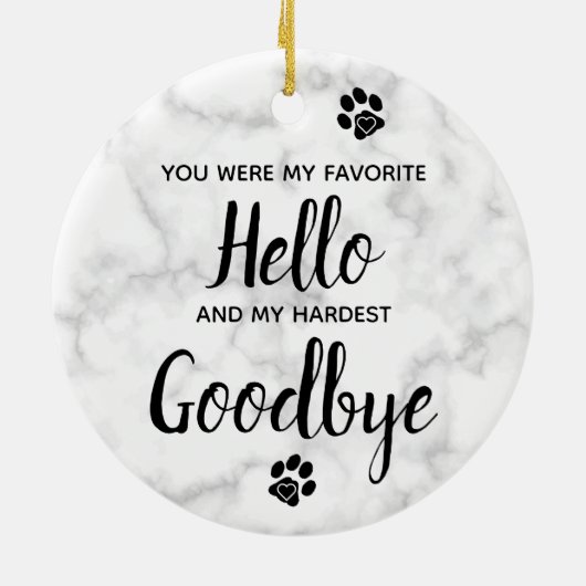 Favoriete Hallo Harde Vaarwel Foto Memorial Keramisch Ornament (Achterkant)