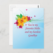 Favoriete Hallo hardste afscheid Briefkaart (Voorkant / Achterkant)