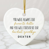 Favoriete Hallo hardste afscheid foto van Pet Memo Keramisch Ornament