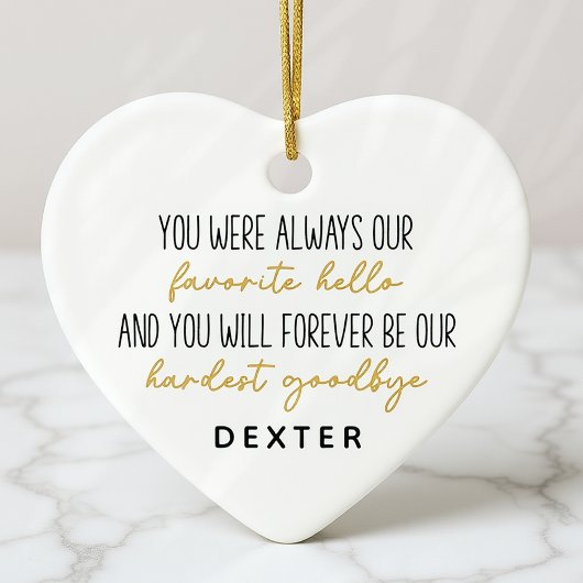 Favoriete Hallo hardste afscheid foto van Pet Memo Keramisch Ornament
