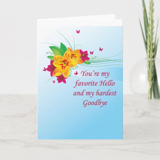 Favoriete Hallo hardste afscheid Kaart (Voorkant)
