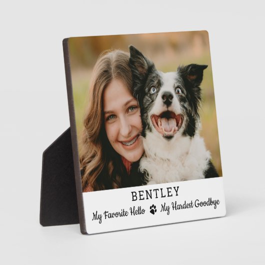 Favoriete Hallo hardste afscheid van Pet Dog Memor Fotoplaat (Voorkant)