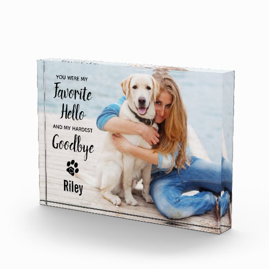 Favoriete Hallo hardste afscheid van Pet Loss Memo Fotoblokken (Rechts)