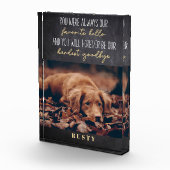 Favoriete Hallo hardste afscheid van Pet Memorial Fotoblokken (Rechts)