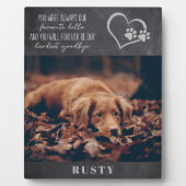 Favoriete Hallo hardste afscheid van Pet Memorial Fotoplaat (Voorkant)