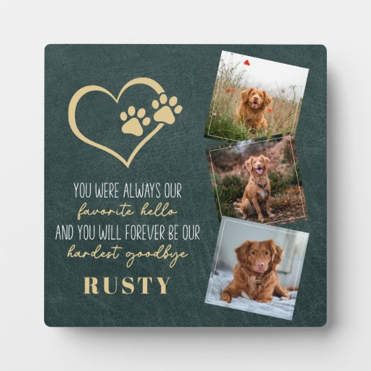 Favoriete Hallo hardste afscheid van Pet Memorial Fotoplaat (Voorkant)
