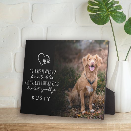 Favoriete Hallo hardste afscheid van Pet Memorial Fotoplaat