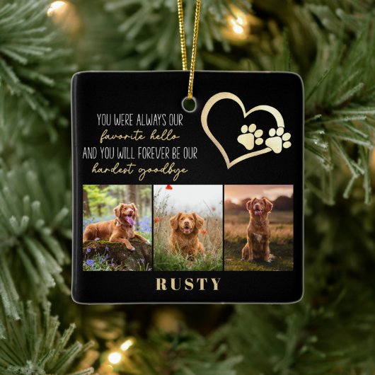 Favoriete Hallo hardste afscheid van Pet Memorial Keramisch Ornament (Boom)
