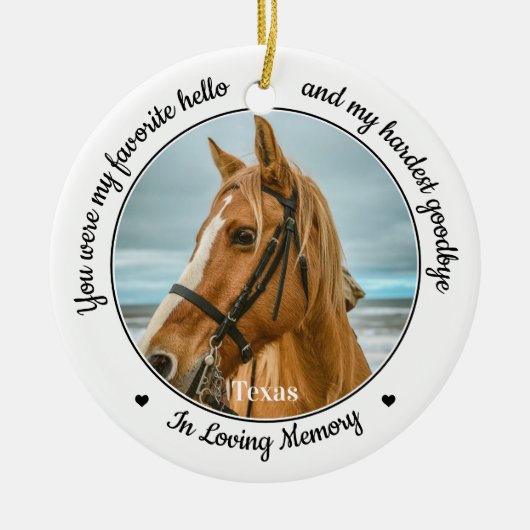 Favoriete Hallo hardste gedenkteken voor gezelscha Keramisch Ornament (Voorkant)