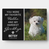 Favoriete Hallo | Hardste Vaarwel Huisdier Herdenk Fotoplaat (voorkant)