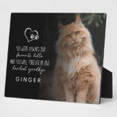 Favoriete Hallo Hardste Vaarwel Kat Herdenking Fotoplaat (Zijkant)