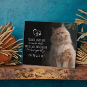 Favoriete Hallo Hardste Vaarwel Kat Herdenking Fotoplaat (Zijkant)