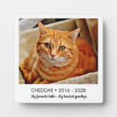 Favoriete Hallo Lastigste Vaarwel Huisdier Herdenk Fotoplaat (Voorkant)