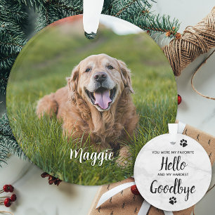Favoriete Hallo Moeilijkste Vaarwel Huisdier Foto  Ornament