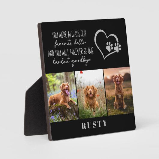 Favoriete Hallo Moeilijkste Vaarwel Huisdier Herde Fotoplaat (Voorkant)