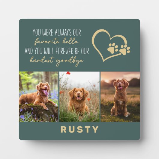 Favoriete Hallo Moeilijkste Vaarwel Huisdier Herde Fotoplaat (Voorkant)