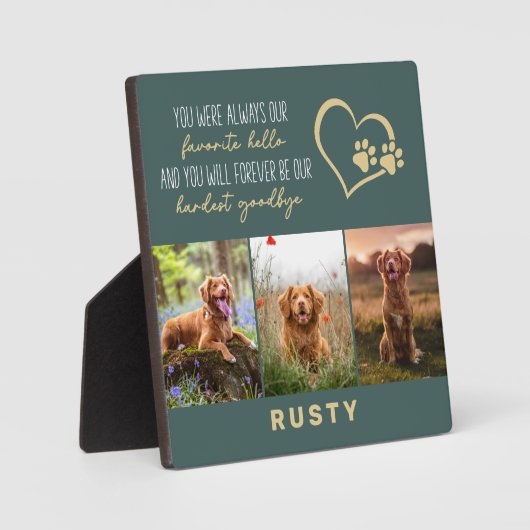 Favoriete Hallo Moeilijkste Vaarwel Huisdier Herde Fotoplaat (Voorkant)