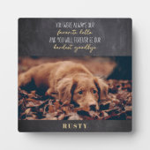 Favoriete Hallo Moeilijkste Vaarwel Huisdier Herde Fotoplaat (Voorkant)