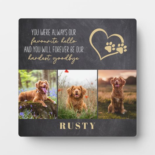 Favoriete Hallo Moeilijkste Vaarwel Huisdier Herde Fotoplaat (Voorkant)