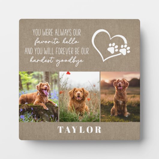 Favoriete Hallo Moeilijkste Vaarwel Huisdierherden Fotoplaat (Voorkant)