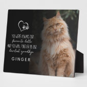 Favoriete Hallo Moeilijkste Vaarwel Kat Herdenking Fotoplaat (Zijkant)