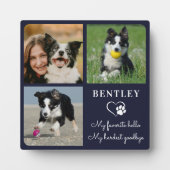 Favoriete Hallo Op Maat Gemaakte Hond Herdenking 3 Fotoplaat (Voorkant)