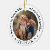 Favoriete Hallo Persoonlijke foto Dog Memorial Keramisch Ornament (Links)