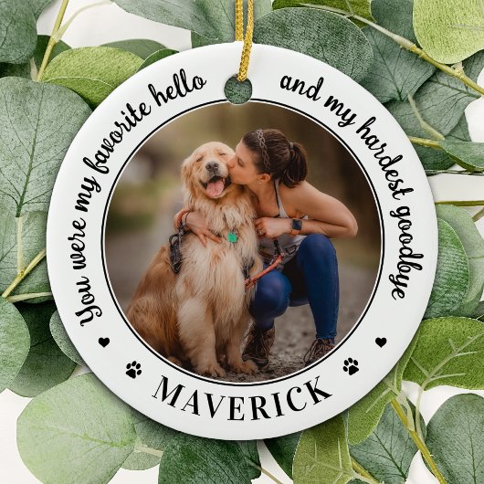 Favoriete Hallo Persoonlijke foto Dog Memorial Keramisch Ornament