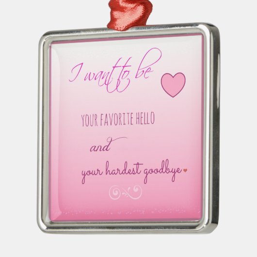 "Favoriete Hallo" Uitdrukking van liefde Metalen Ornament (Links)