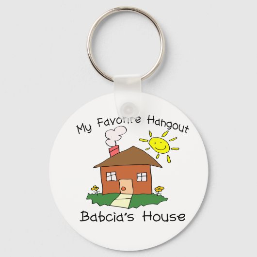 Favoriete Hangout Babcia's House Sleutelhanger (Voorkant)